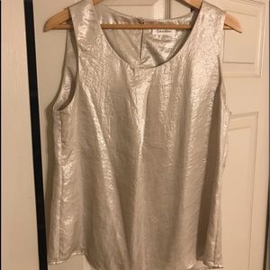 🌟Calvin Kline shimmery tank Sz L. So elegant!